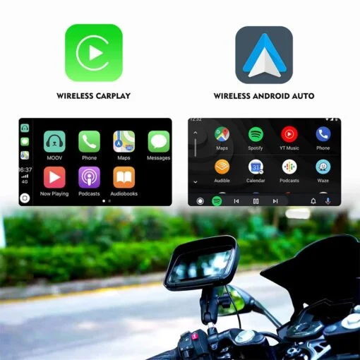 Motorcycle 5 inch Screen with Carplay & Android Auto Waterproof Bluetooth - Image 5
