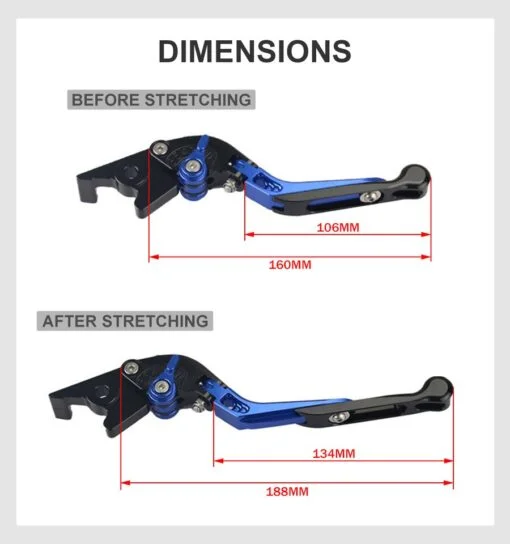 Extendable Folding Brake Clutch Levers Parking Brake Lever For CFMOTO 800MT / Ibex 800 - Image 13